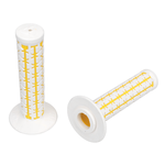 A'ME AME Dual old school BMX Duals bicycle grips - WHITE over YELLOW