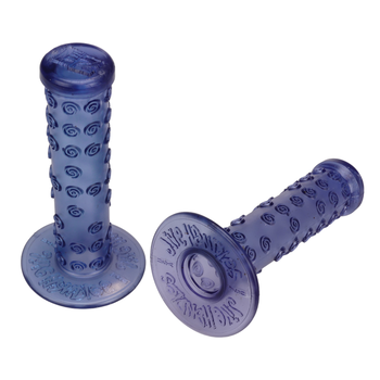 Neal Enterprises EZ Jive Handles old school BMX bicycle grips - CLEAR BLUE-ISH PURPLY - NOS!