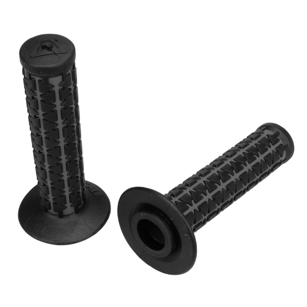 A'ME AME Dual old school BMX Duals bicycle grips - BLACK over GREY GRAY