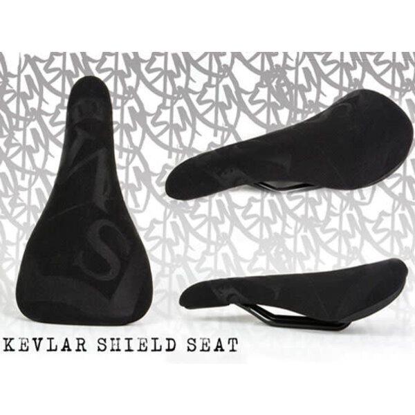 S&M S&M Bikes embossed shield railed seat saddle BLACK