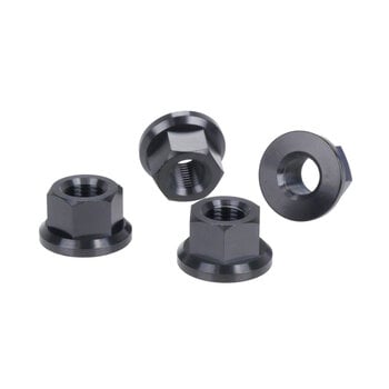 Porkchop BMX Ultralight Titanium BMX bicycle axle nut 3/8" X 24T - SET OF 4 - BLACK