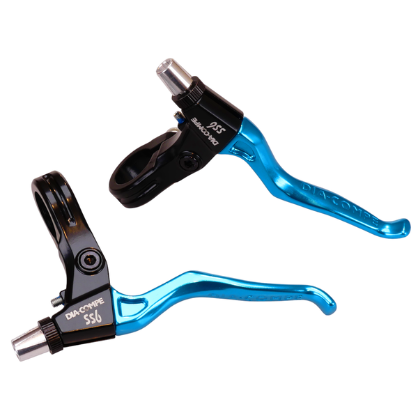Dia-Compe Dia-Compe SS6 Old School MTB Mountain Bicycle Brake Levers Lever Set - BRIGHT DIP BLUE