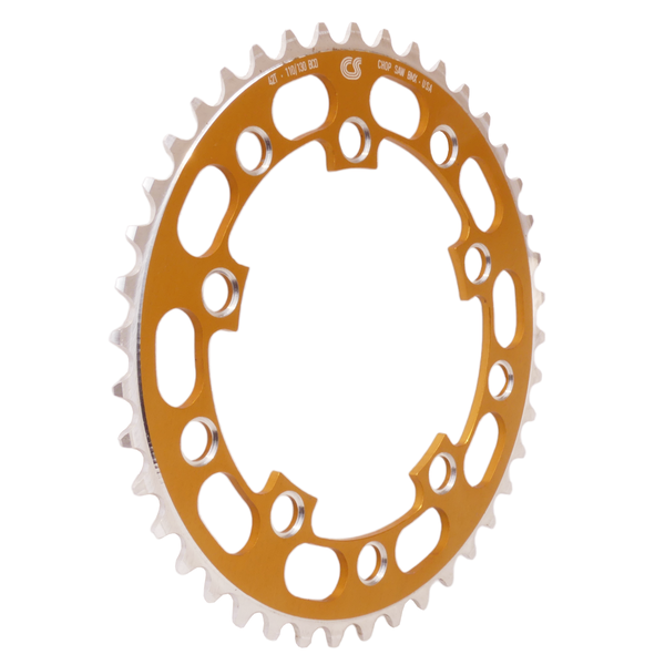 Chop Saw USA Chop Saw I 42T BMX Single Speed Bicycle Chainring 110/130 bcd - GOLD ANODIZED
