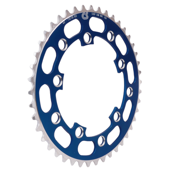 Chop Saw USA Chop Saw I 44T BMX Single Speed Bicycle Chainring 110/130mm bcd BLUE ANODIZED