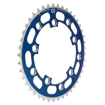 Chop Saw USA Chop Saw I 43T BMX Single Speed Bicycle Chainring 110/130 bcd - BLUE ANODIZED