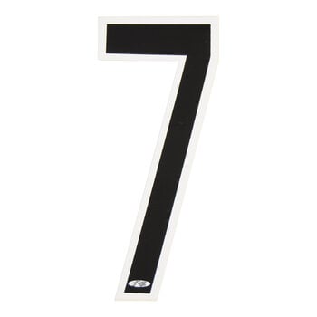 Trim Line adhesive vinyl number plate numbers (6 tall) BLACK with WHITE #  - Porkchop BMX