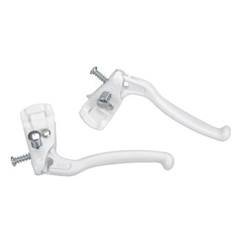 Dia-Compe Dia-Compe 128 Tech 6 old school BMX Bicycle Locking Brake Lever Set - WHITE
