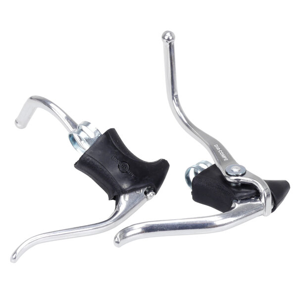 Dia-Compe Dia-Compe 165EX Road Bike Drop Bar Bicycle Brake Levers Lever Set - SILVER with BLACK hoods