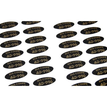 Dia-Compe Dia-Compe AD-996 (Diatech Hombre) BMX bicycle U-brake decal sticker BLACK & GOLD (EACH)