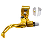 Dia-Compe Diatech (Dia-Compe) Tech 99 Dirt Harry prebent bicycle brake lever RIGHT HAND for 1" bars (with 22.2mm shim) GOLD ANODIZED