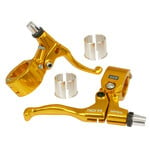 Dia-Compe Diatech (Dia-Compe) Tech 99 bicycle brake levers lever set for 1" bars (with 22.2mm shims) GOLD ANODIZED