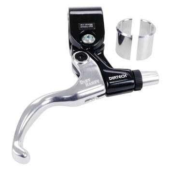 Dia-Compe Diatech (Dia-Compe) Tech 99 Dirt Harry prebent bicycle brake lever RIGHT HAND for 1" bars (with 22.2mm shim) BLACK & SILVER ANODIZED