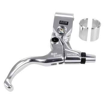 Dia-Compe Diatech (Dia-Compe) Tech 99 Dirt Harry prebent bicycle brake lever RIGHT HAND for 1" bars (with 22.2mm shim) SILVER ANODIZED