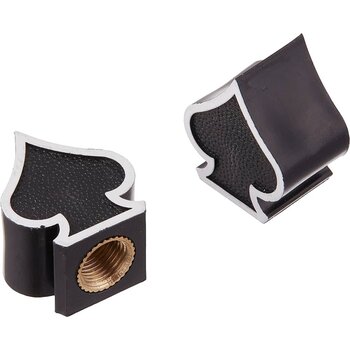 Trik Topz Bicycle Valve Caps (pair) - SPADE - BLACK