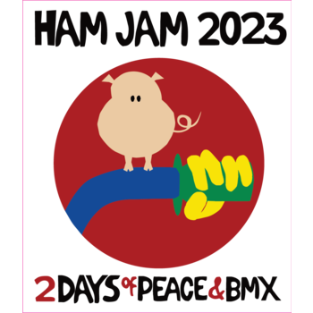 Porkchop BMX 2023 Ham Jam decal sticker PORKSTOCK - 3 1/2" X 4"