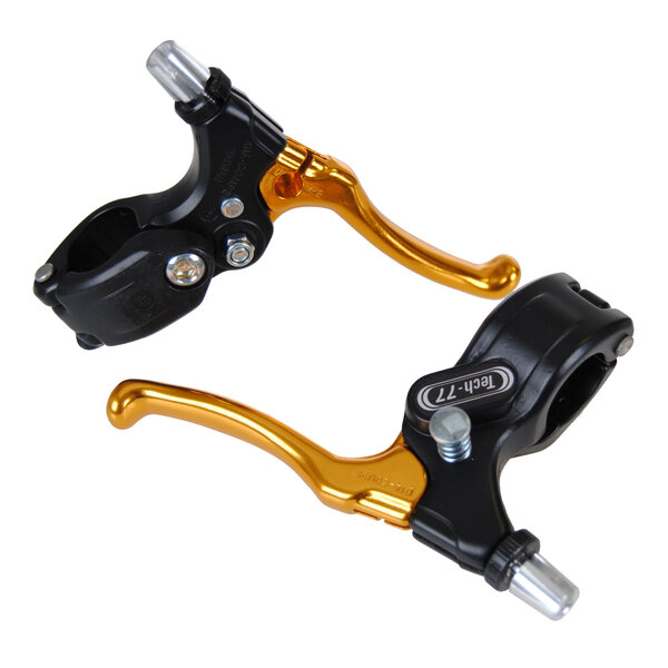 Dia-Compe Dia-Compe Tech 77 LOCKING BMX bicycle brake levers lever set BLACK GOLD