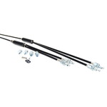 Porkchop BMX Upper & Lower gyro cables for old school BMX - BLACK