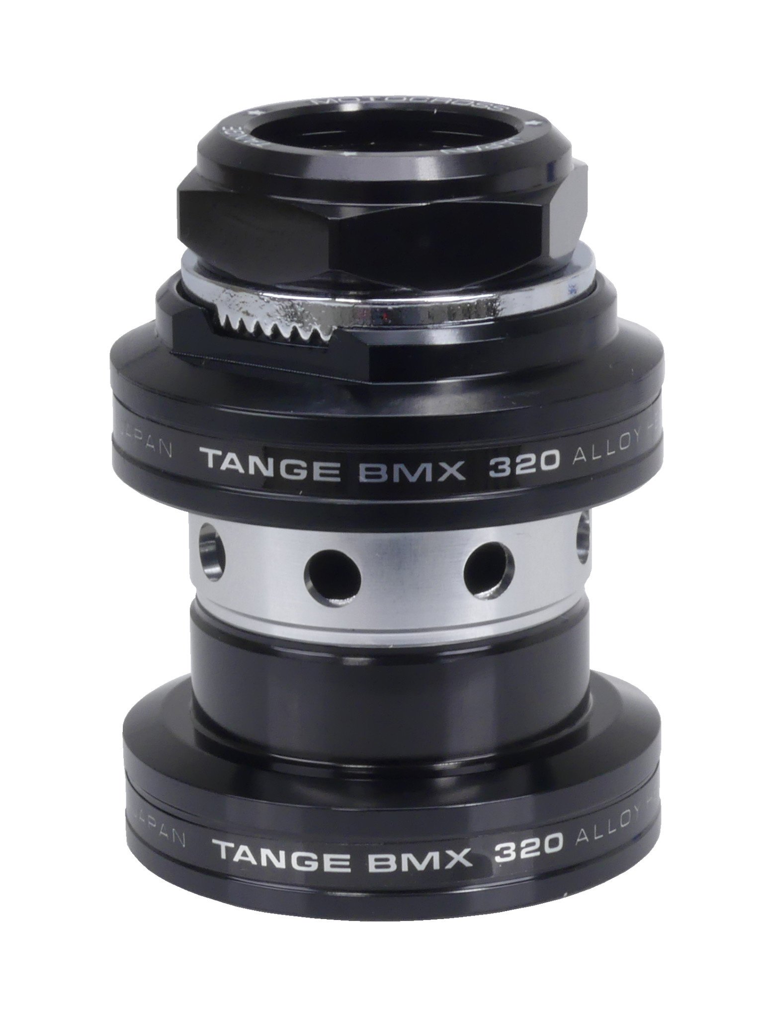 Tange MX320 sealed bearing aluminum alloy old school BMX bicycle headset -  1 threaded w/ 32.7mm cups - BLACK - Porkchop BMX
