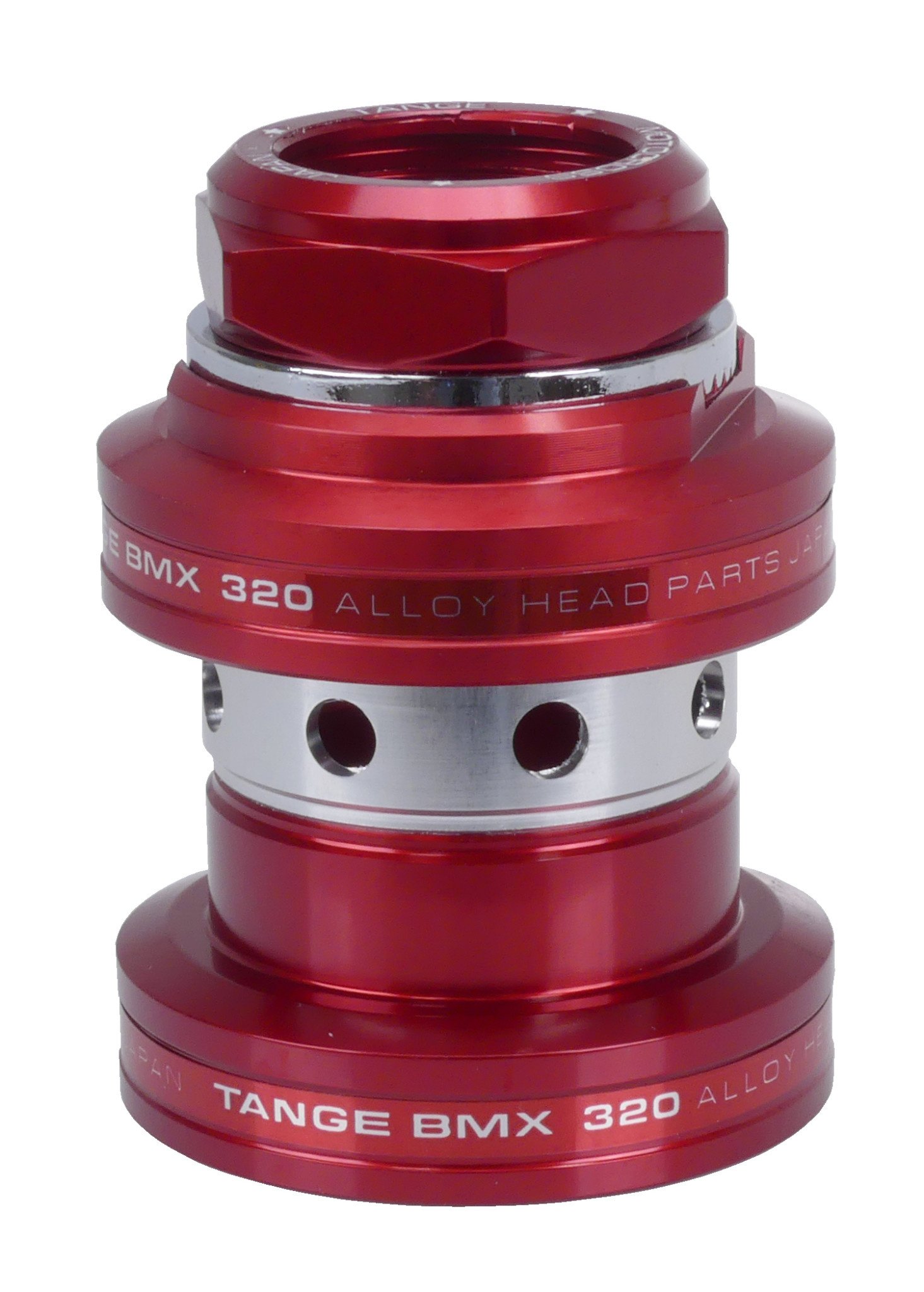 Tange MX320 sealed bearing aluminum alloy old school BMX bicycle headset -  1 threaded w/ 32.7mm cups - RED - Porkchop BMX