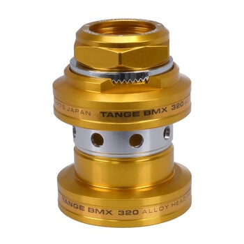 Tange-Seiki Tange MX320  sealed bearing aluminum alloy old school BMX bicycle headset - 1" threaded w/ 32.7mm cups - GOLD