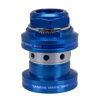 Tange-Seiki Tange MX320  sealed bearing aluminum alloy old school BMX bicycle headset - 1" threaded w/ 32.7mm cups - BLUE