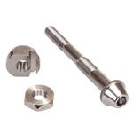 Porkchop BMX Brake pivot bolt kit for OG Dia-Compe Nippon 32mm (for round brake bridge or FS front) - SILVER