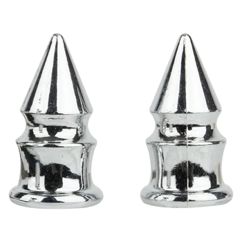 Trik Topz Bicycle Valve Caps (pair) - SPIKE - CHROME