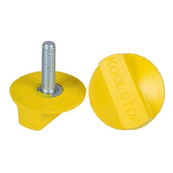 Kool Stop KOOL STOP Intl'l old school BMX finned bicycle brake pad REFILLS (PAIR) - YELLOW (EM-IRY)