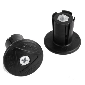 A'ME AME Grip Savers Bicycle Handlebar Bar Ends (PAIR) - BLACK