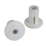 A'ME AME Grip Savers Bicycle Handlebar Bar Ends (PAIR) - WHITE