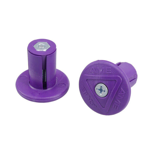 A'ME AME Grip Savers Bicycle Handlebar Bar Ends (PAIR) - PURPLE