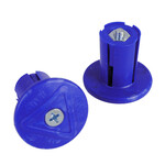 A'ME AME Grip Savers Bicycle Handlebar Bar Ends (PAIR) - DARK BLUE