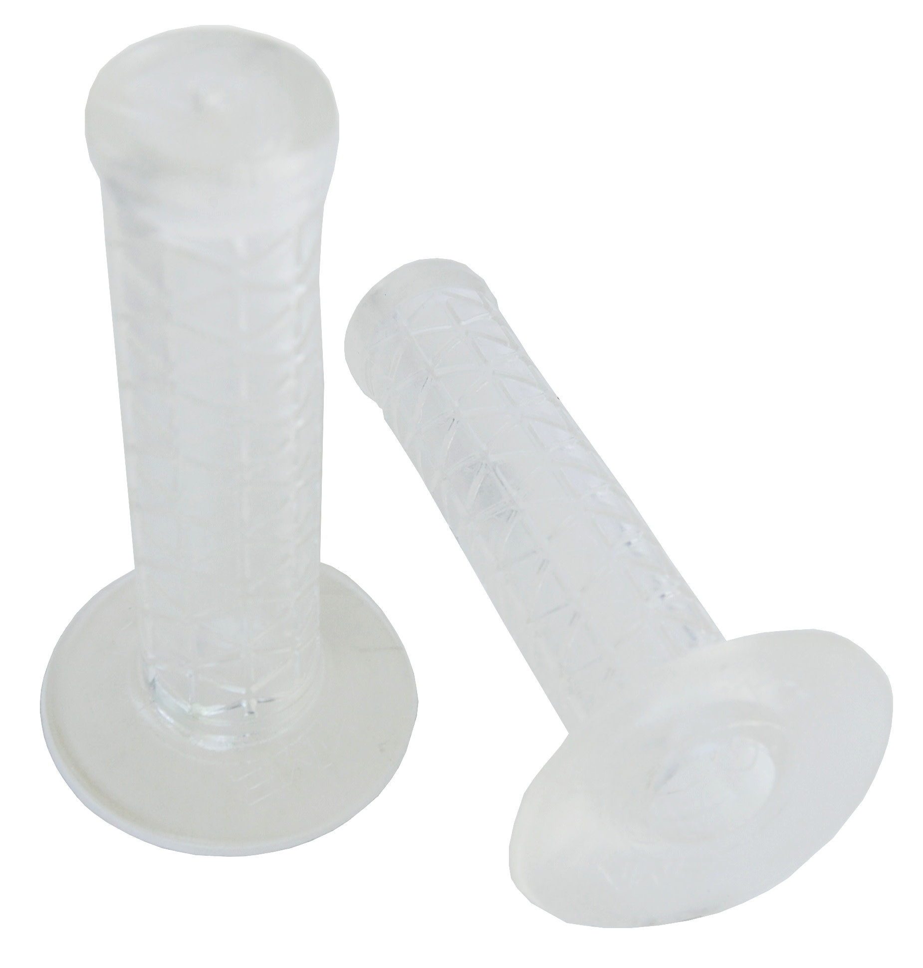 AME old school BMX bicycle grips - TRI - CLEAR
