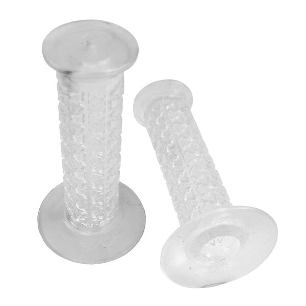 A'ME AME old school BMX bicycle grips - ROUNDS - CLEAR