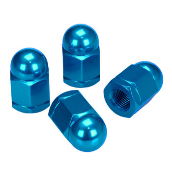 Porkchop BMX Alloy BMX acorn axle nut 3/8" X 26T (SET OF 4) BRIGHT DIP BLUE