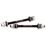 Porkchop BMX 3/8" x 26T BMX bicycle chromoly axle set (FRONT & REAR) - BLACK