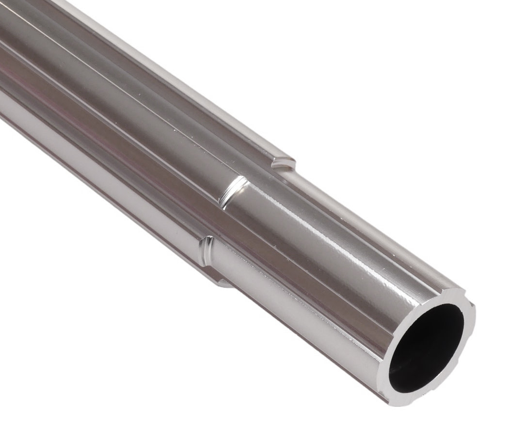 Fluted aluminum alloy bicycle seat post 25.4mm (1") 450mm - SILVER - Picture 1 of 2