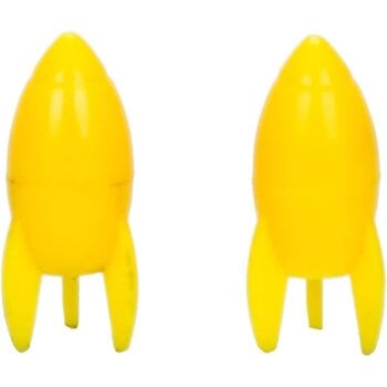 Trik Topz Rocket Bicycle PRESTA Valve Caps (pair) - YELLOW