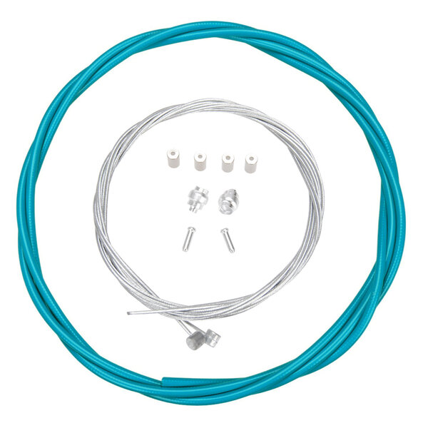 Porkchop BMX Premium Bicycle Brake Cable Kit for BMX/MTB - TURQUOISE