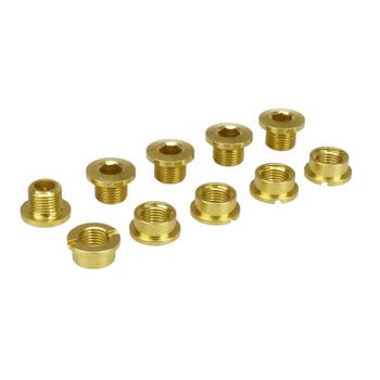 Porkchop BMX Aluminum alloy BMX bicycle chainring bolts - set of 5 - LIGHT GOLD