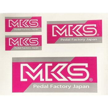 MKS MKS "Pedal Factory Japan" sticker decal set (4 decals included) - PINK