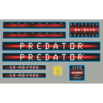 Schwinn 1983 Schwinn Predator CR MO FREE "Atari" decal set - BLUE/RED