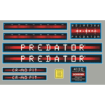 Schwinn 1983 Schwinn Predator CR MO PIT "Atari" decal set - BLUE/RED
