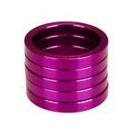 Porkchop BMX Bicycle BMX or MTB headset spacers for 1 1/8" threadless (SET of 5) 5mm - PURPLE
