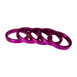 Porkchop BMX Bicycle BMX or MTB headset spacers for 1 1/8" threadless (SET of 5) 5mm - PURPLE