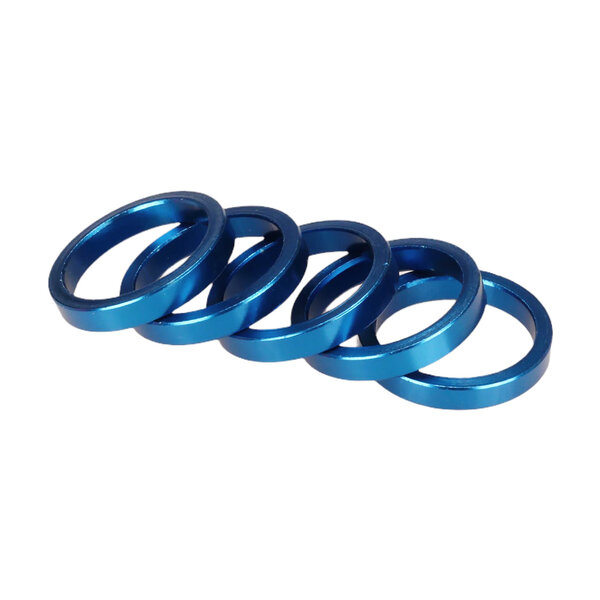 Porkchop BMX Bicycle MINI BMX ROAD MTB headset spacers 1" threadless (SET of 5) 5mm BLUE