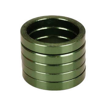 Porkchop BMX Bicycle MINI BMX ROAD MTB headset spacers for 1" threadless (SET of 5) 5mm GREEN