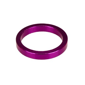 Porkchop BMX 1 1/8" headset spacer 5mm thick for threadless BMX or MTB bicycle - PURPLE ANODIZED
