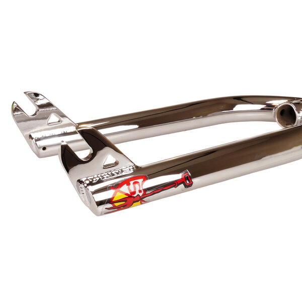 S&M S&M Bikes Limited Edition Shield 10" 1/8" Threadless Pitchfork Fork - CHROME
