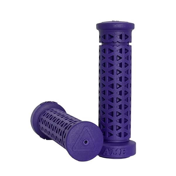 A ME Zone bicycle BMX MTB flangeless grips SOFT PURPLE Porkchop BMX